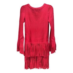 Azzedine Alaïa Red Fringe Mini Dress